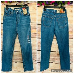 Levi’s Women’s Wedgie Straight High Rise Button Fly Jeans Size 26 / 2 Short NWT